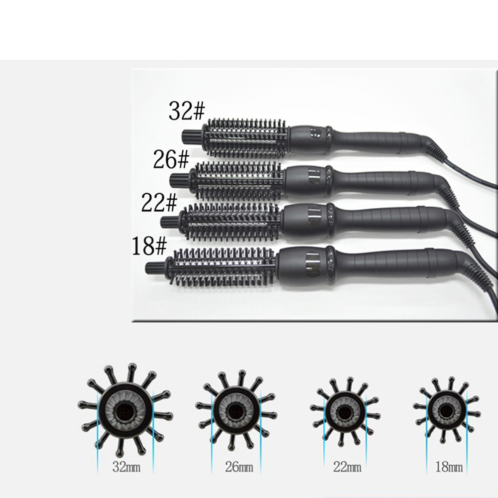Cepillo rizador de pelo gladay lcd, peine rizador, herramientas de peinado de cerámica para hombres, herramienta eléctrica para peinar cabello corto.
