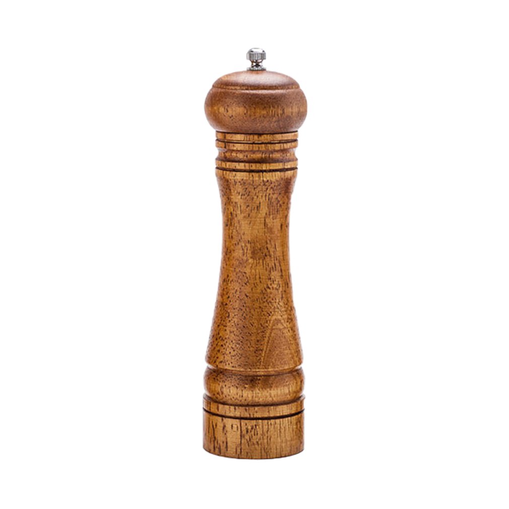 5/8/10Inch Manual Pepper Grinder Oak Wood Salt And Pepper Mill Multi-purpose Cruet Kitchen Tool Salt Grinder: 8inch