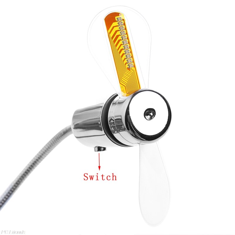 DIY Flexible Gooseneck Aprogrammable Fans USB LED MINI RGB Programmable Fan USB Fan