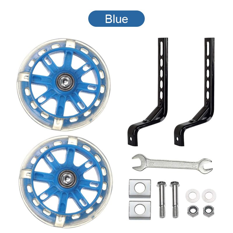 1 Paar Fiets Stabilisers Training Wielen Kids Kinderen Fiets Balans Extra Wiel Fietsen Accessoires Voor 12-20 "Fiets: Blue