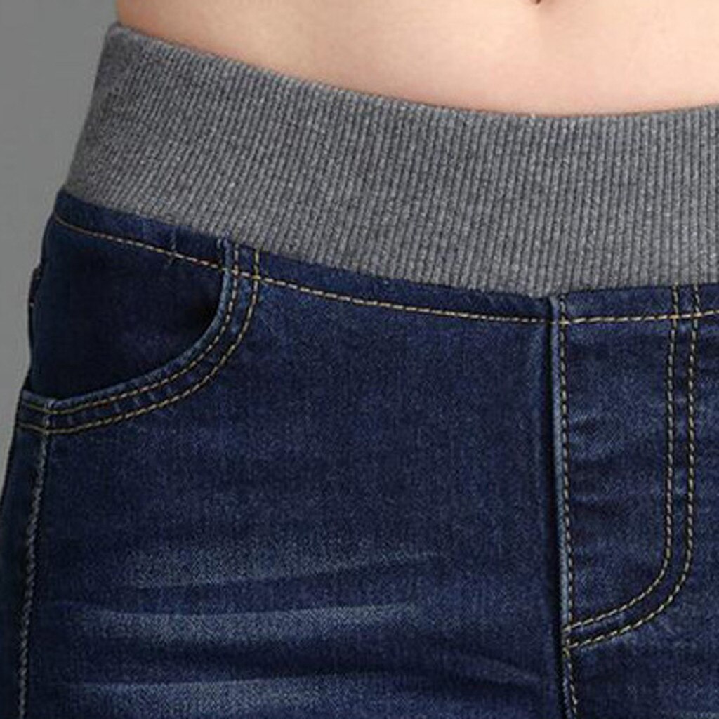 Jean Skinny en velours pour femmes, pantalon taille haute, élastique, , Vintage, Jean Jean crayon épais d'hiver, , # g3