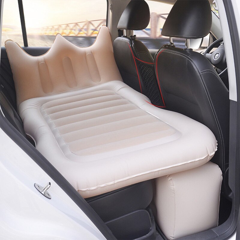 Flocking car bed Automotive interior supplies car travel bed Inflatable bed Car travel mattress Car Back Seat Cover: Blue