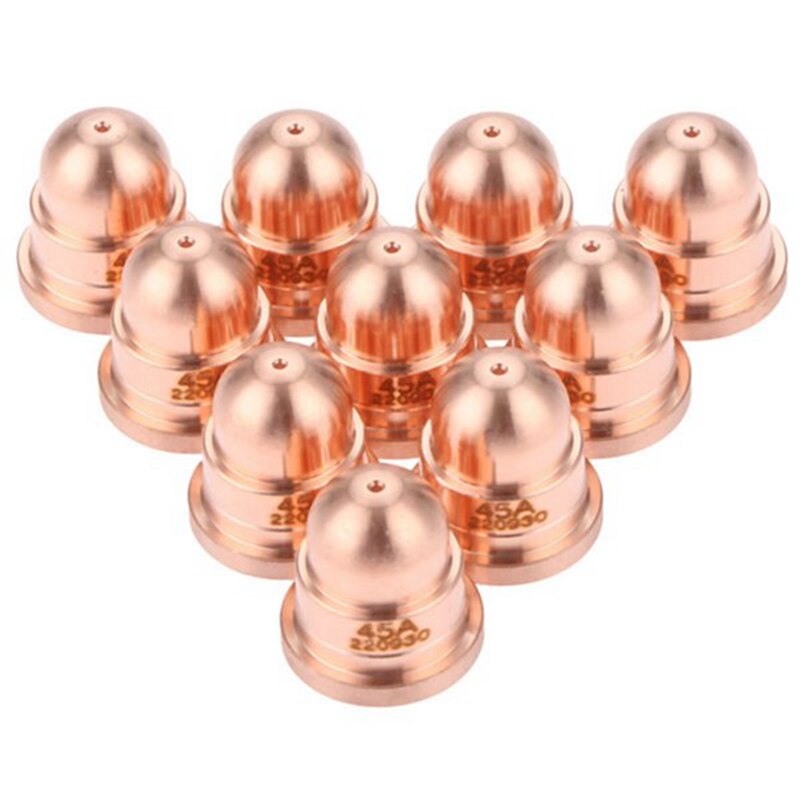 50 Pcs 45A Nozzle 220930 Nozzle for Plasma Cutting Torch Consumables Fine Cut Processes Welding & Soldering Supplies