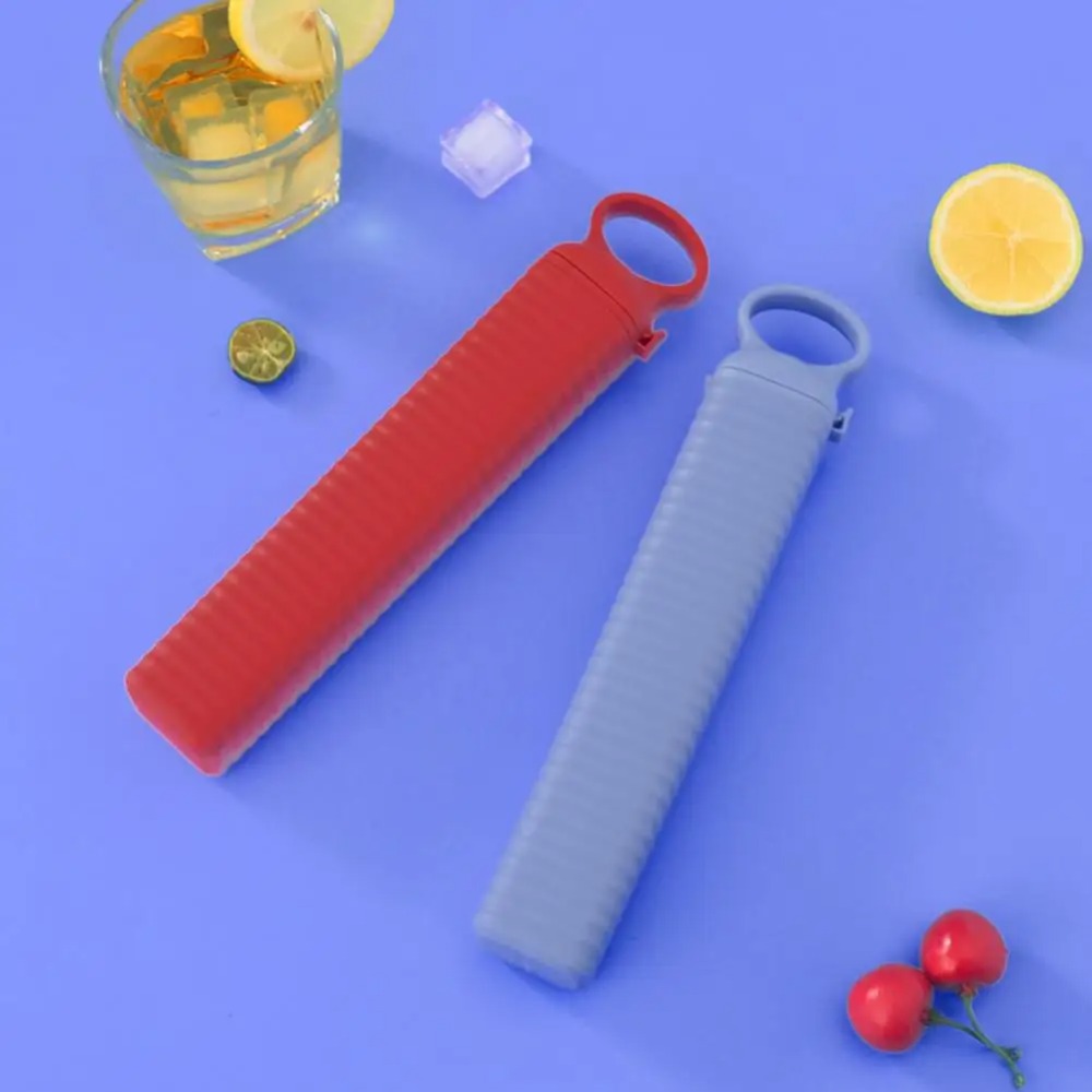 Ice Mold Press-type Ice Lattice Reusable Easy-press Ice Cube Tray with Lid Mini for Freezer Kitchen Supplies