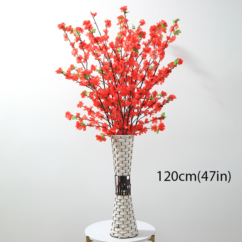 10Pcs Artificial Peach Flower Branch High Simulation Non-woven Fabrics Low Price Wedding Decoration Love Party Accessories: SMTTHZ009