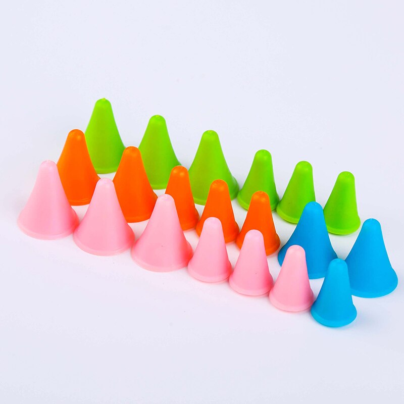LMDZ 20PCS16pcs/set Needle Cap Soft Silicon Mix Color Knitting Needles Cover Knitting Tools Crochet Hooks Sewing Accessories