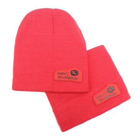 Bonnet d'hiver couleur bonbon chapeau Bonnet en coton tricoté chapeau dessin animé enfants chapeau bébé garçon fille: red kids