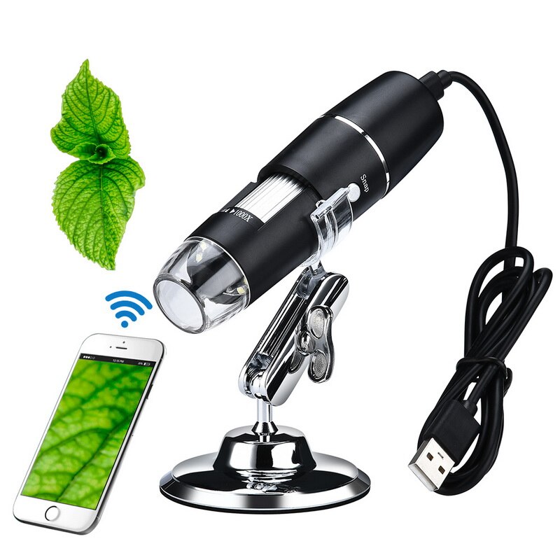 1000x digitale microscoop wifi microscoop vergrootglas camera 720p standaard voor android ios ipad digitale microscoop met 8 led-lampjes