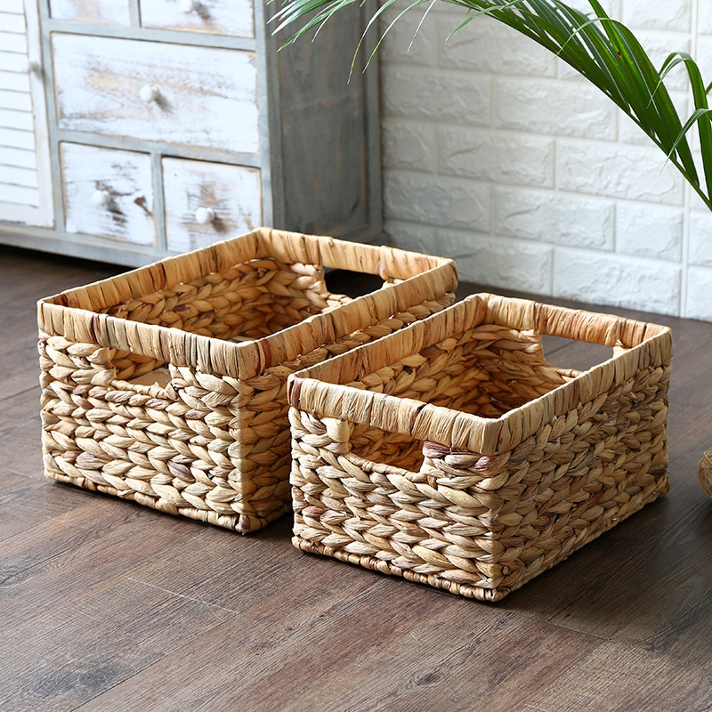cestas de almacenamiento Cestas tejidas de almacenamiento para el hogar, cesta grande con asa para organizar la ropa, armario, organizador de artículos diversos