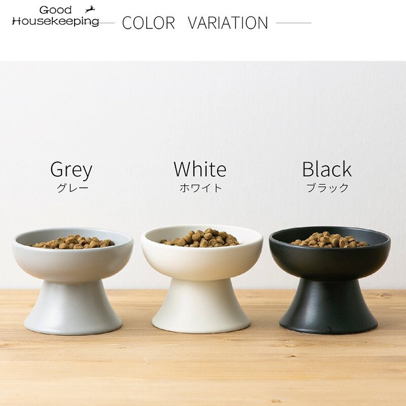 Cuenco de cerámica para mascotas, cuenco de estilo japonés para gato y perro, fuente de alimentación para mascotas, suministro para perros