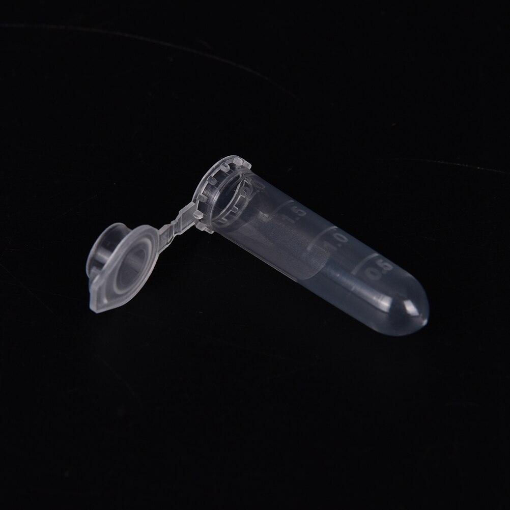 100 stk. 2ml mikrocentrifugerør hætteglas klar plastik hætteglas beholder snaphætte