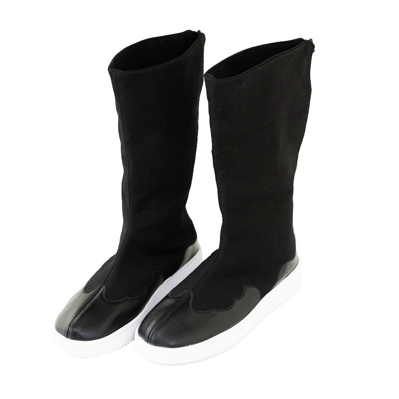 Botas de espadachín Retro Para hombre y mujer, zapatos altos de Kungfu, acolchados, con cremallera, calentador de pies, para Cosplay, color negro
