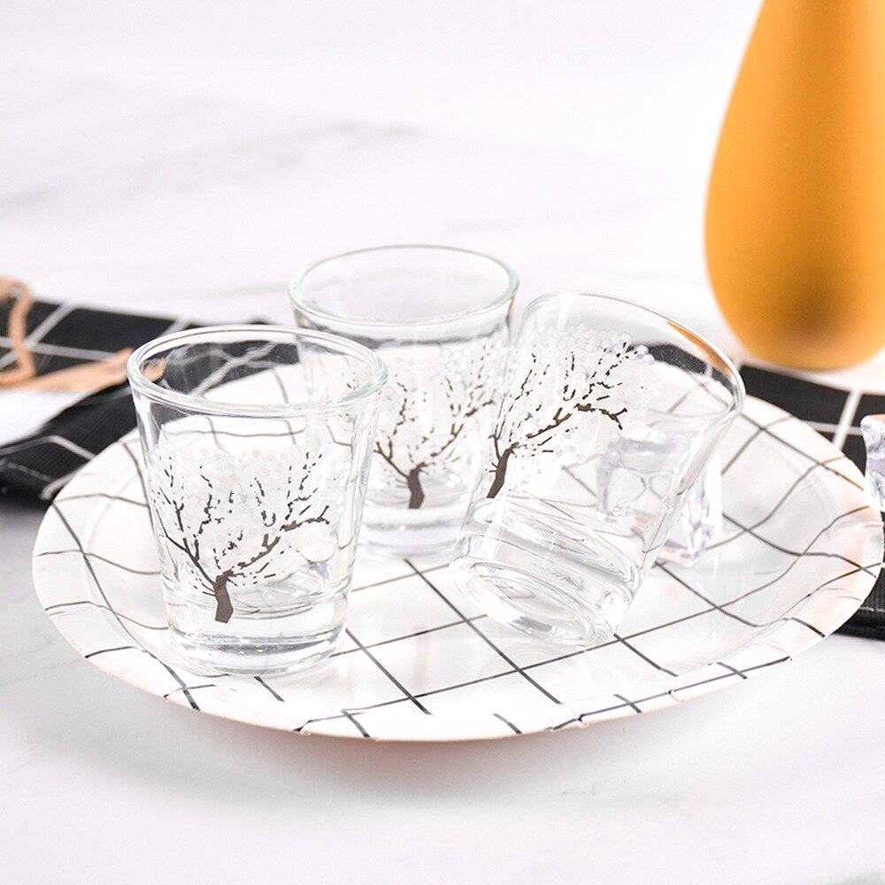 Färgförändrande kopp vinglas japansk magi sakura kopp kall temperatur färgförändrande blomma display skull glas hemanvändningsbar