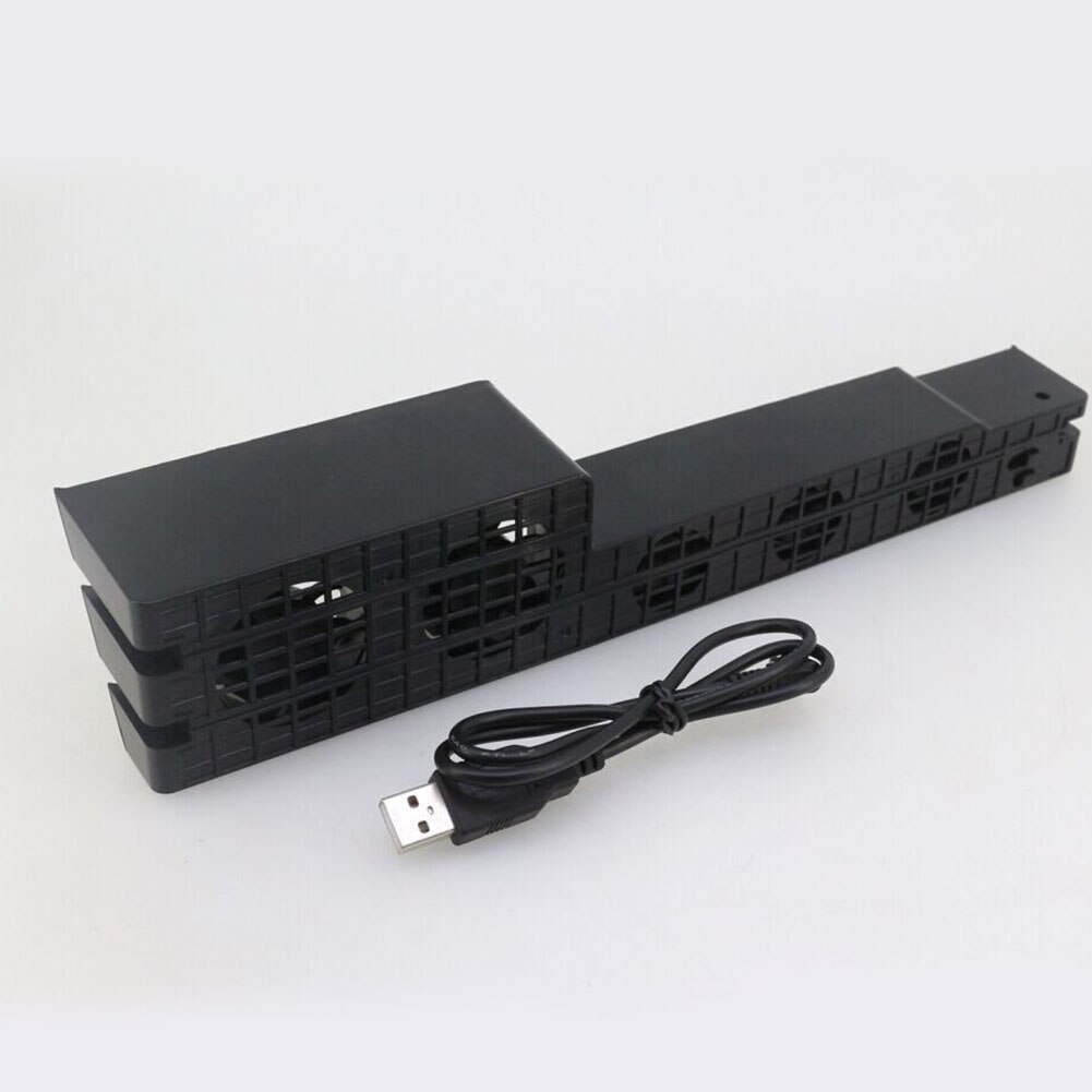 5-Fan External Adapter Temperature Control Game Console Multifunctional Lightweight With USB Cable ABS Cooling Fan For PS4 Pro