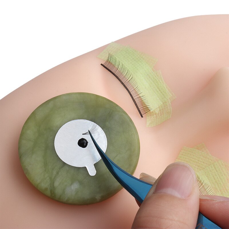 3 Stuks Wimper Extension Groene Tape Sticker Isolatie Met Holesmedical Non-woven Tape Lijm Ademend Patches Bandage
