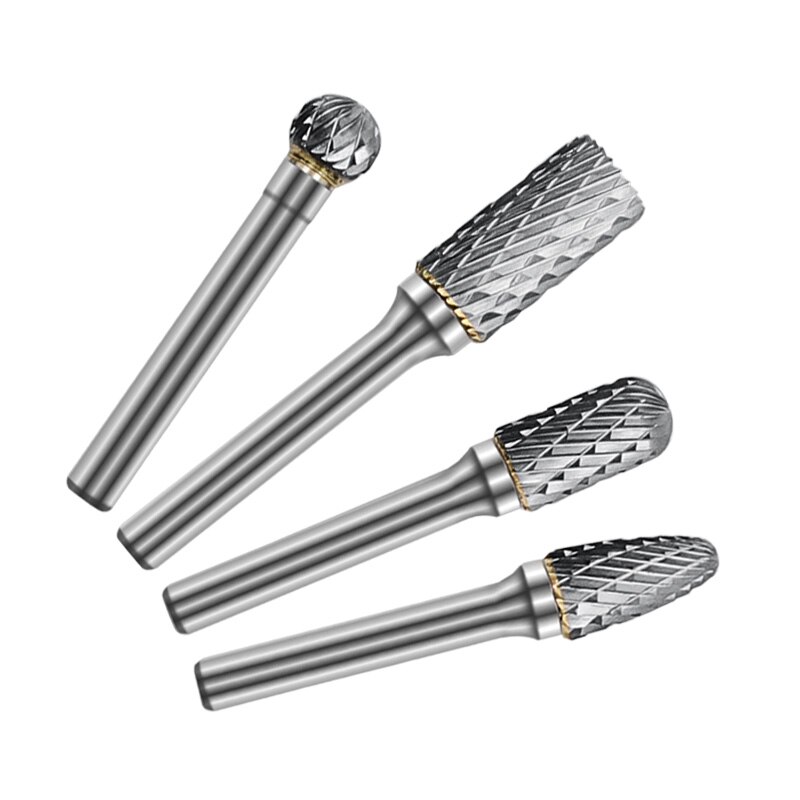 Jeu de forets en carbure de 6mm à 12mm, 8 pièces, pour gravure, coupe rotative 1/4 &quot;, lime
