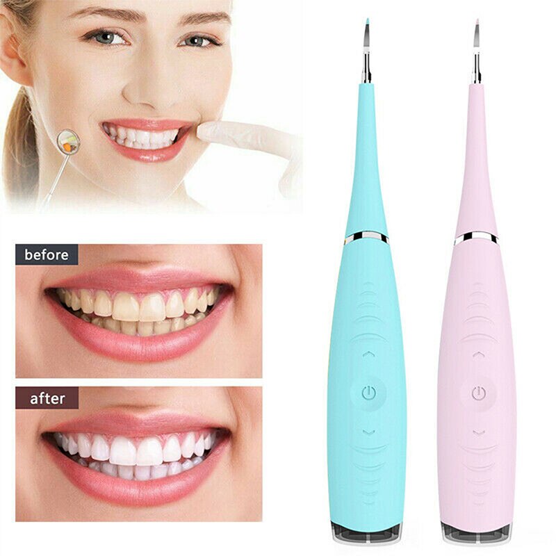 Teeth Whitening Oral Electric Ultrasonic Dental Scaler Sonic Tooth Calculus Remover Teeth Cleaner Stains Tartar Removal Tool