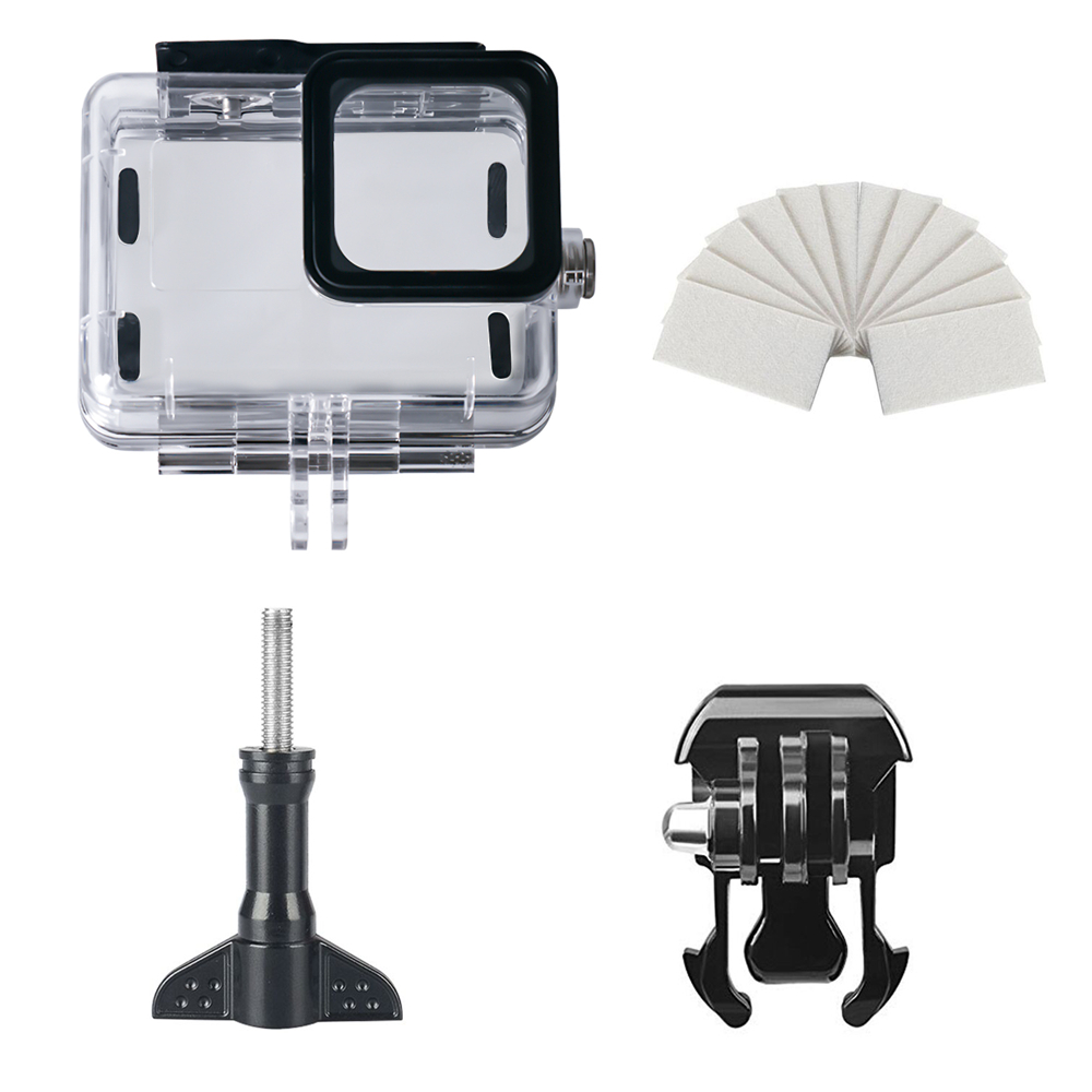196.9-Foot Waterproof Case Underwater Diving Shell With Bracket Accessory For Go Pro Hero9 Action Camera With Anti-Fog Insert