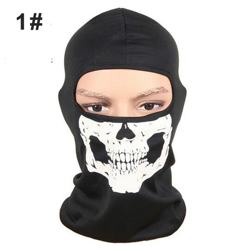 Kominiarka czaszka czapka kominiarka osłona na usta na imprezę Cosplay Halloween motocykl silnik Jazda rowerem na wolnym powietrzu deskorolka turystyka narciarstwo: 1