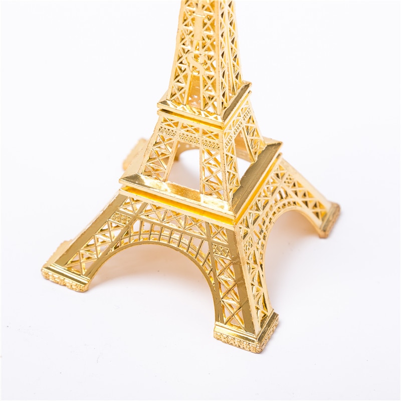 Decoración de la Torre Eiffel dorada, decoración del hogar de aleación de Zinc, de mejora, gabinete decorativo para vino