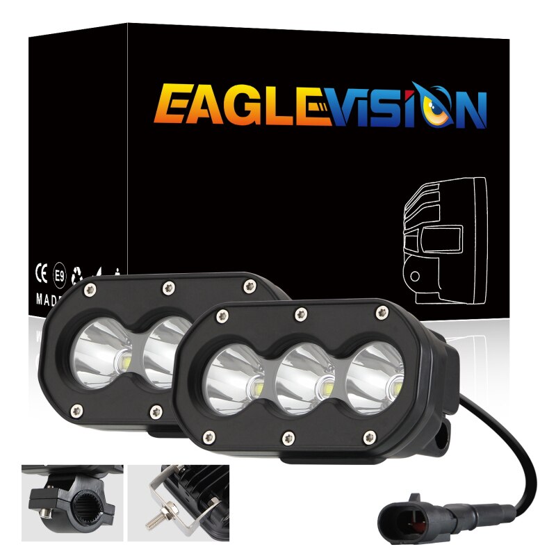 Voor Auto Motorfiets Off Road Truck Led Auto Koplampen 2 Stuks Lichtbalk Led Rijden 60W 6000K Mistlampen