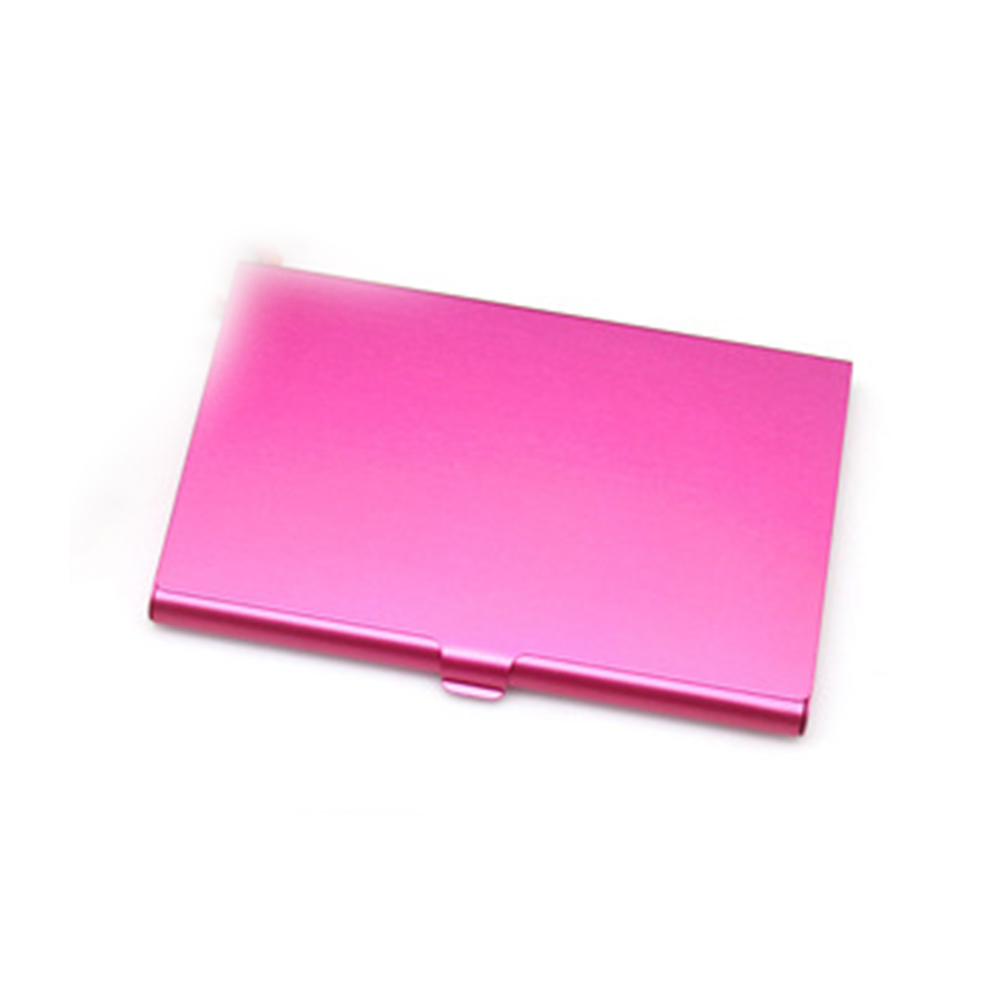 Visitenkarten-Aufbewahrungsbox, Visitenkarten-Box, tragbare Kreditkarten-Box, farbiges Metall, kleine Visitenkartenhalter, Box aus Aluminiumlegierung
