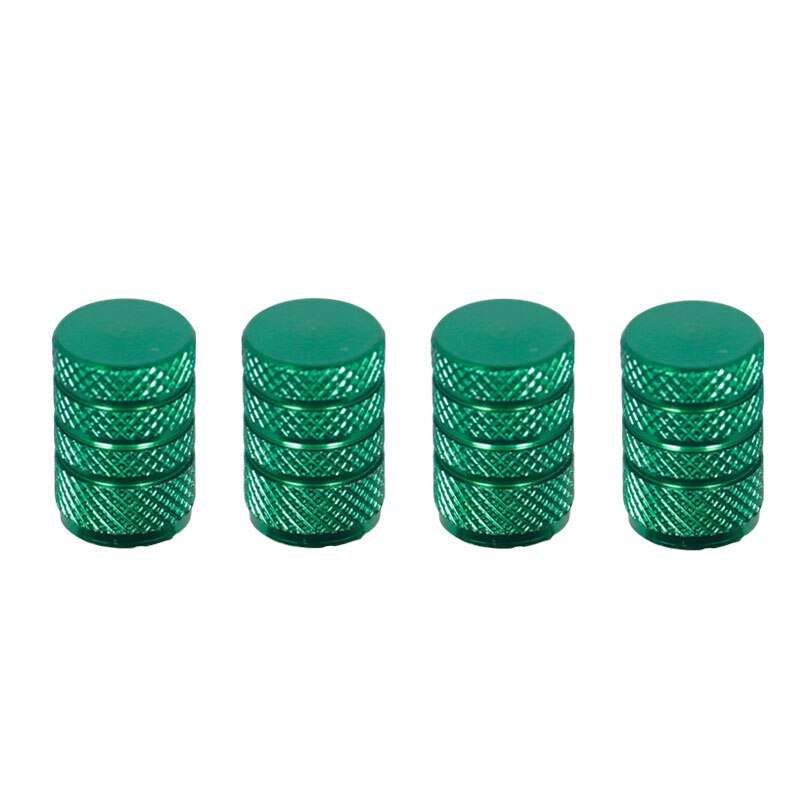 4PCS Aluminum Alloy Schrader Valve Caps Tire Valve Stem Covers for Cars Motorcycles Trucks Bikes Bicycle Accessories: TYPE C - Green