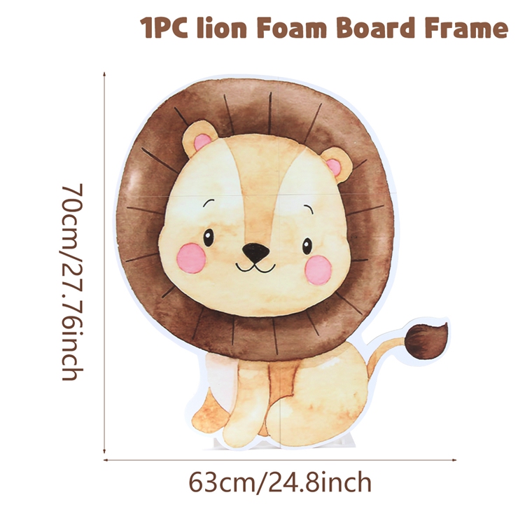 Fondo de de animales de la selva para niños, tablero KT, bosque verde, decoración de de primer cumpleaños, Safari de la selva, suministros para Baby Shower: Amarillo fluorescente