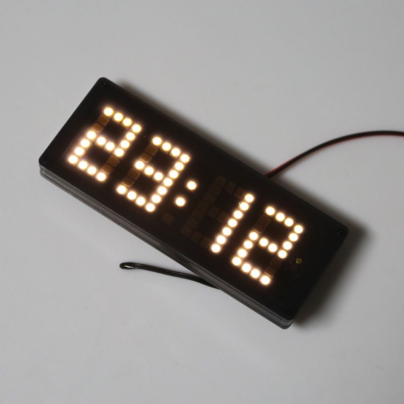 Auto LED Dot Matrix Klok Temperatuur Voltage Display 4.0 ~ 25V multifunctionele 3in1 Tijd Thermometer Voltmeter