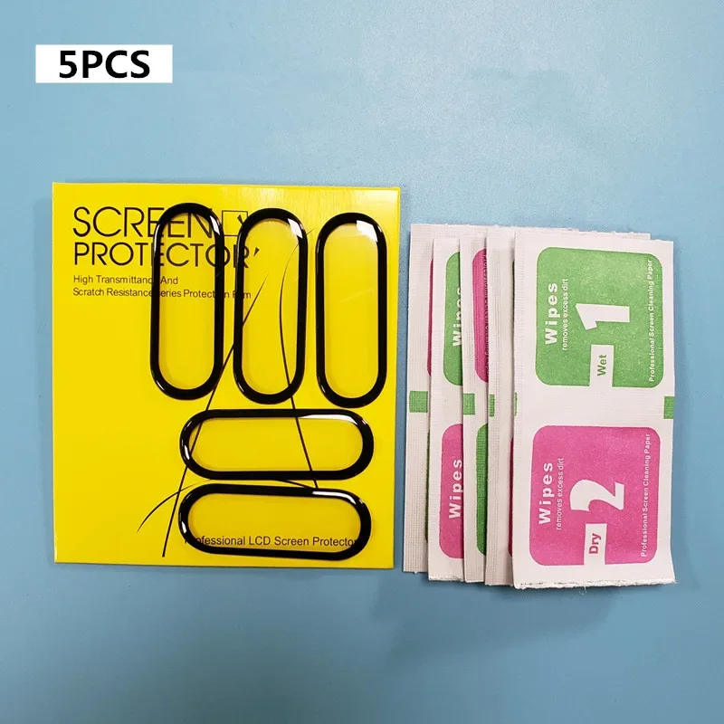 3D Curved Screen Protector for Xiaomi Mi Band 8 7 6 5 4 Waterproof Soft HD Full Coverage Protective Film for Miband 4 5 6 7 8: Clear / 4 - 6.9 Inches