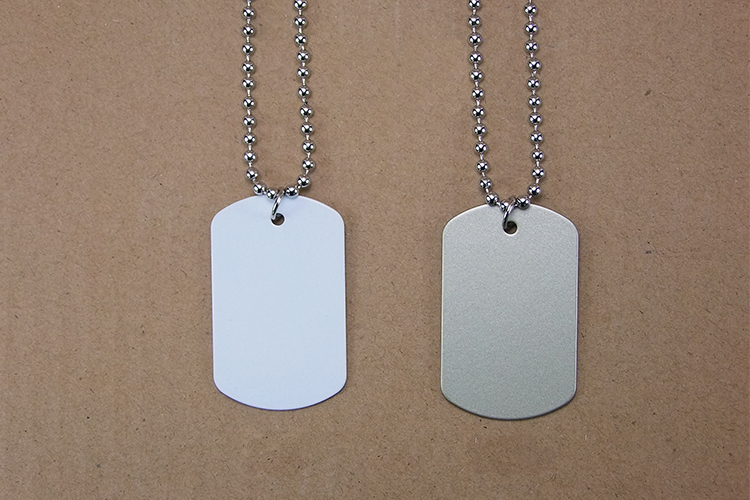 10 stk/parti metal army tags til blank sublimationsblækoverførselsudskrivning varmepresse diy kan printe
