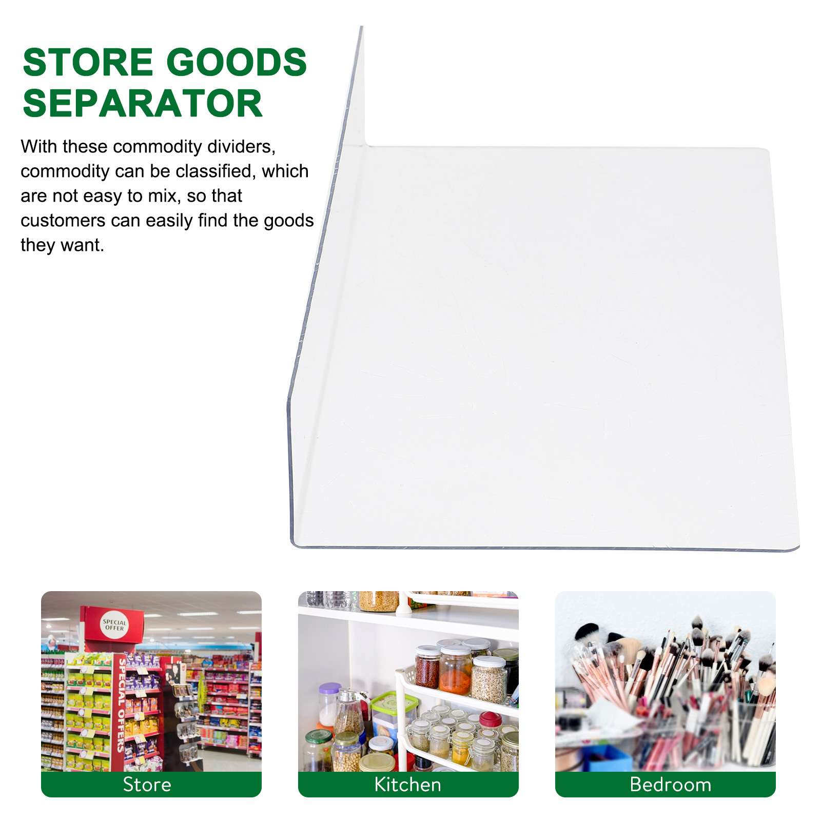 10 pezzi divisori per scaffali scheda di classificazione delle merci separatore del negozio tabellone per materie primo in plastica ganizer per la conservazione della casa Schermo al dettaglio