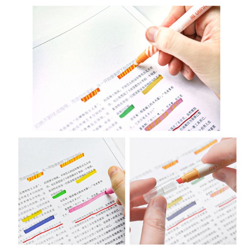 12 stk dobbel-ende highlighter penn tusjer pastell flytende kritt tusj highlighters til skolen