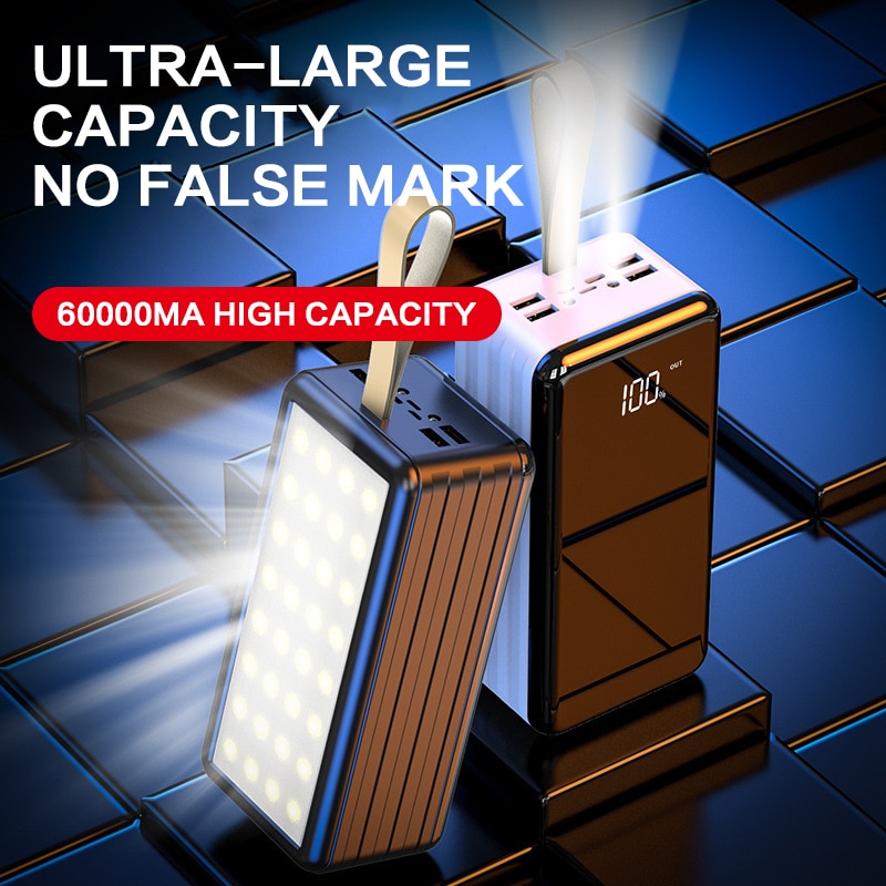 Debopo Powerbank 20000 mAh draagbare oplader met 3 poorten en 2 Debopo Powerbank 20000 mAh draagbare oplader met 3 poorten en 2