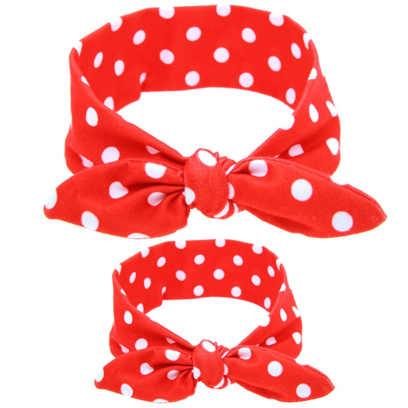 2 Pcs Mom Baby Hoofdband Set Voor Meisjes Baby Peuter Tulband Hoofddeksels Verstelbare Ouder Moeder Kind Haarbanden Boog Accessoires