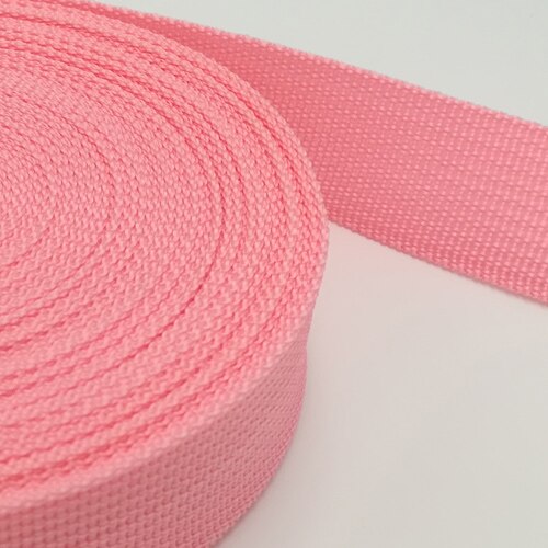 Polypropenband 20mm breda 45 yards tejp för väskor sy bälte band band flätat band plagg skor: 24 rosa