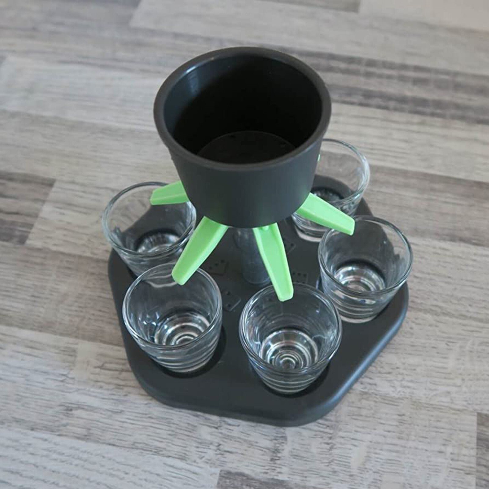 6 Shot Pouring Wine Dispenser Holder Plastic Star Shaped Beer Champagne Quick Filling Dispenser Rack Drinking Game Bar Supplies