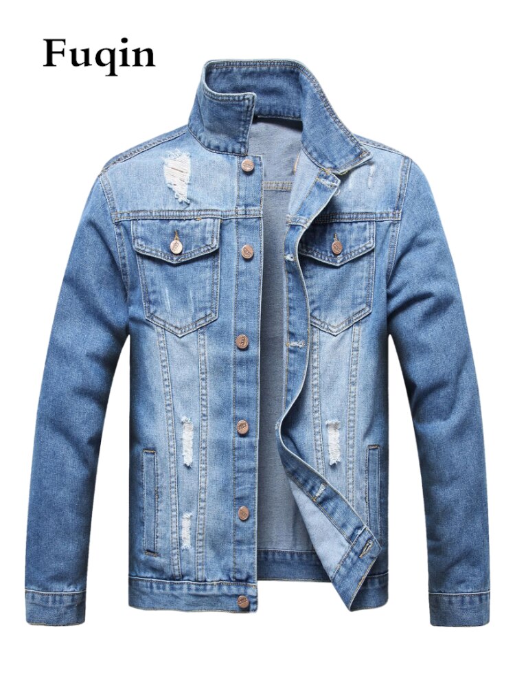 Wax Jassen Voor Mannen UK Jassen Denim Jas 2024 Effen Kleur Combinatie