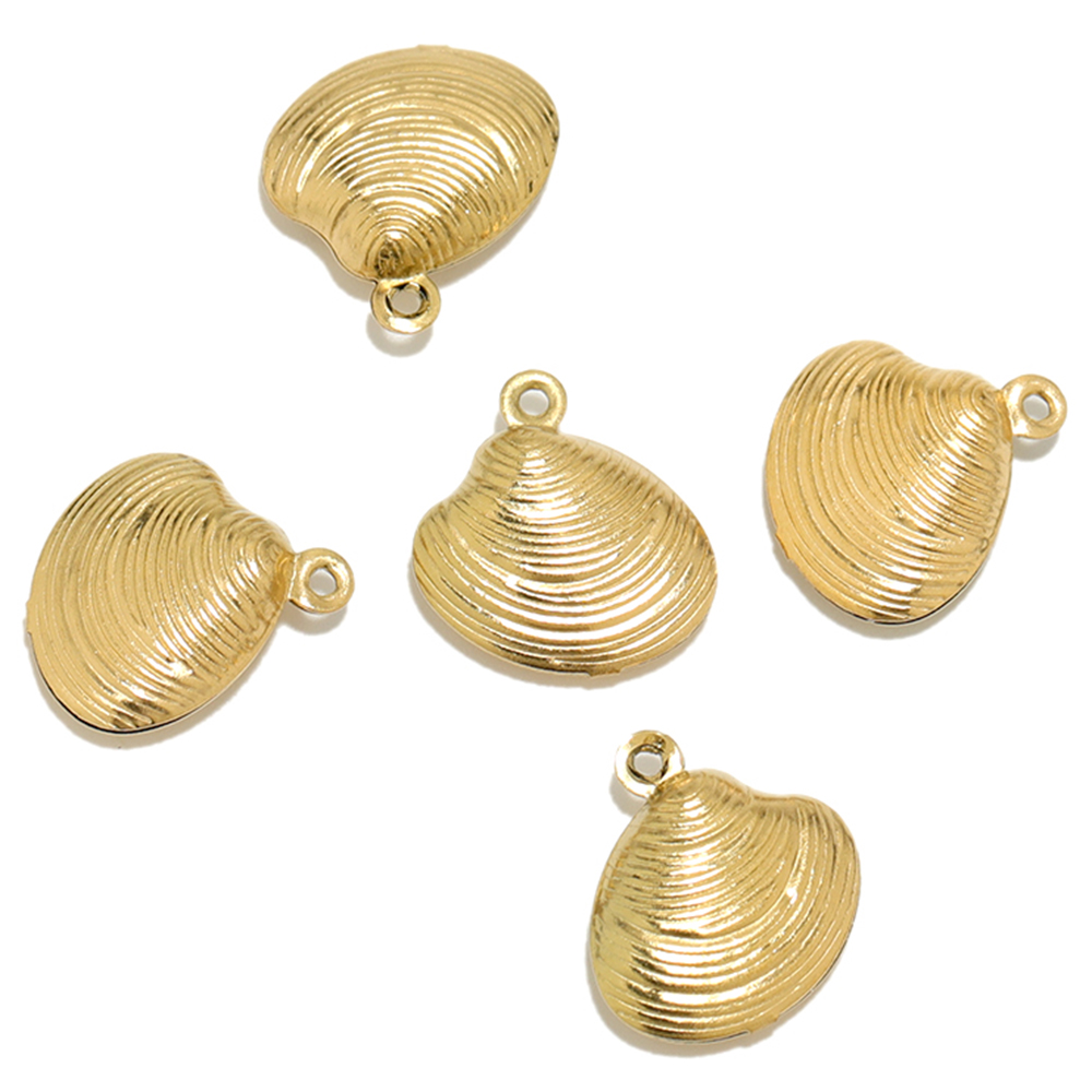Breloques étoile de mer en acier inoxydable, couleur or, pendentif en coquillage, collier, Bracelet, résultats pour bricolage, accessoires de fabrication de bijoux, 20 pièces/lot: Couleur or jaune pâle