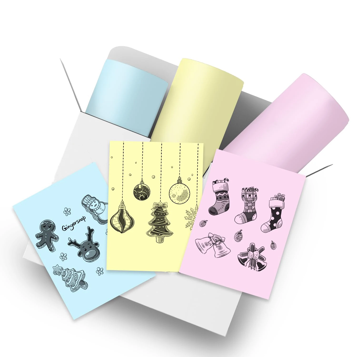 53 mm Thermopapier-Aufkleber für Phomemo/Memoking M02/T02/M04wie/M04S Mini-Drucker für Tagebuch-Foto-Textnotizen