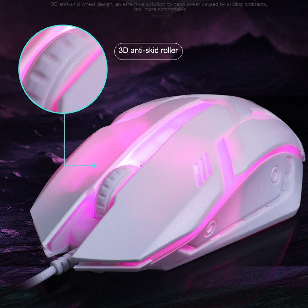 Gaming keyboard and Mouse Set Colorful LED Backlit wiredMouse Optical Gaming set For Laptop Computer PC Gamer 20j4
