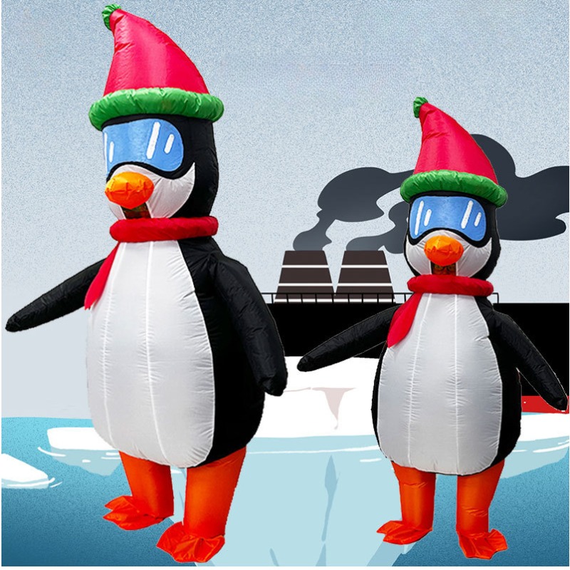 Inflatable Costume Penguin Air Blow-up Deluxe Halloween Costume - Adult Size