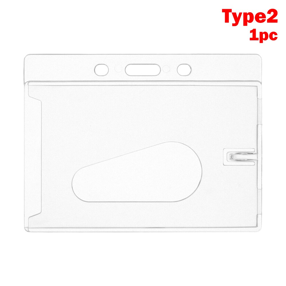 1 PC Useful ID Card Holder Acrylic Plastic Multi-use Hard Plastic Badge Work ID Card Holder Protector Cover Case: Frosted surface