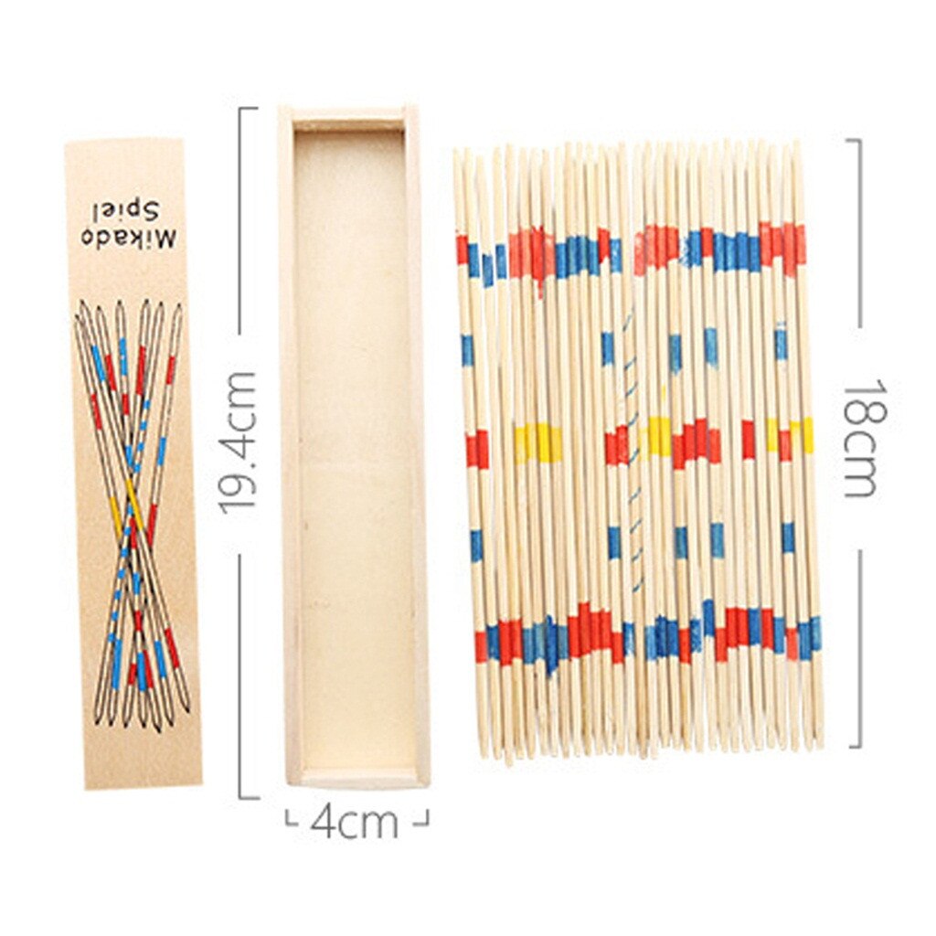 Grappig Traditionele Speelgoed Houten Mikado Spiel Pick Up Sticks Baby Educatief Spel Met Doos Spel Voor Kinderen Игрушки