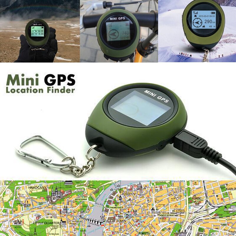 Mini gps navigationsmodtager bærbar udendørs lokaliseringsfinder tracker med kay chain usb genopladelig tracking recorder