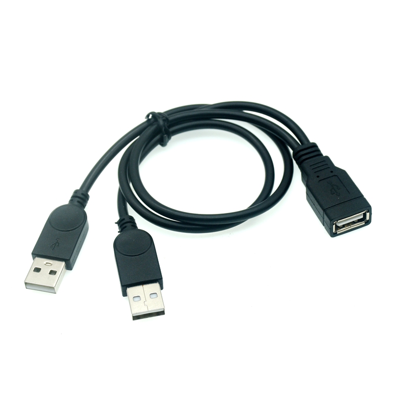 30CM USB 3.0 A Male To USB Female 2 Double Dual USB 2.0 Power Supply USB Female Splitter Extension Cable HUB Charge For Printers