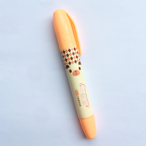 Kawaii panda gris katt doft överstrykningspenna färgpenna ritning anmärkning brevpapper skolan kontorsmaterial: Orange