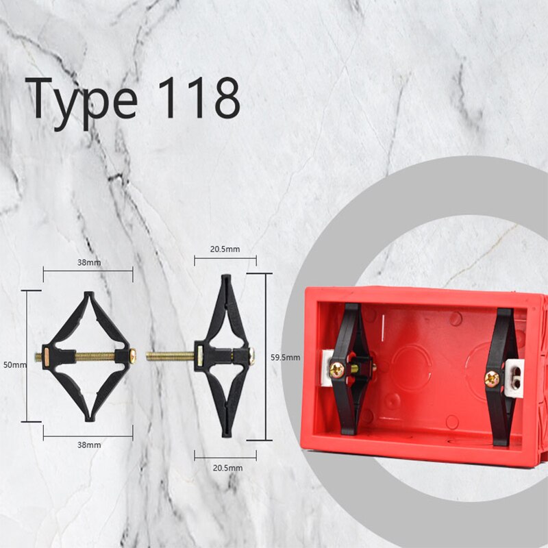 Damaged Concealed Switch Switch Cassette Repairer Bottom Box Diamond Repai Tool Wire Box Fixing Artifact: 10PCS Type 118
