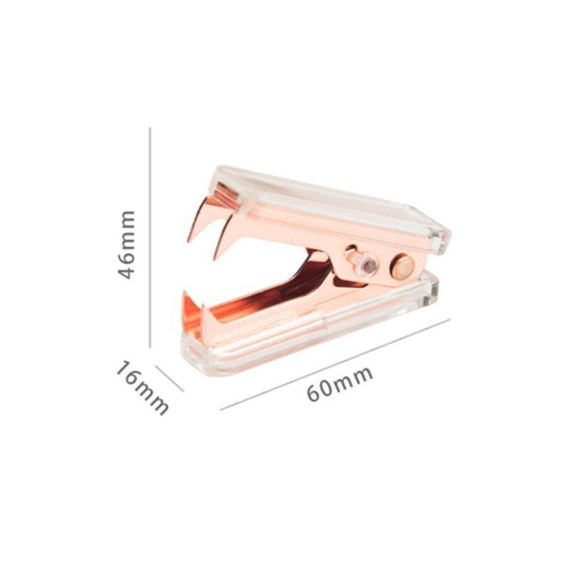 Clear Acrylic Rose Gold Staple Remover Office School Desk Accessories Rose Gold Stapler Office Stationery