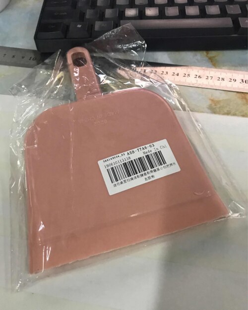 Mini bureau balayage deux pièces ensemble clavier brosse de nettoyage petit balai pelle à poussière ensemble directe: Pink